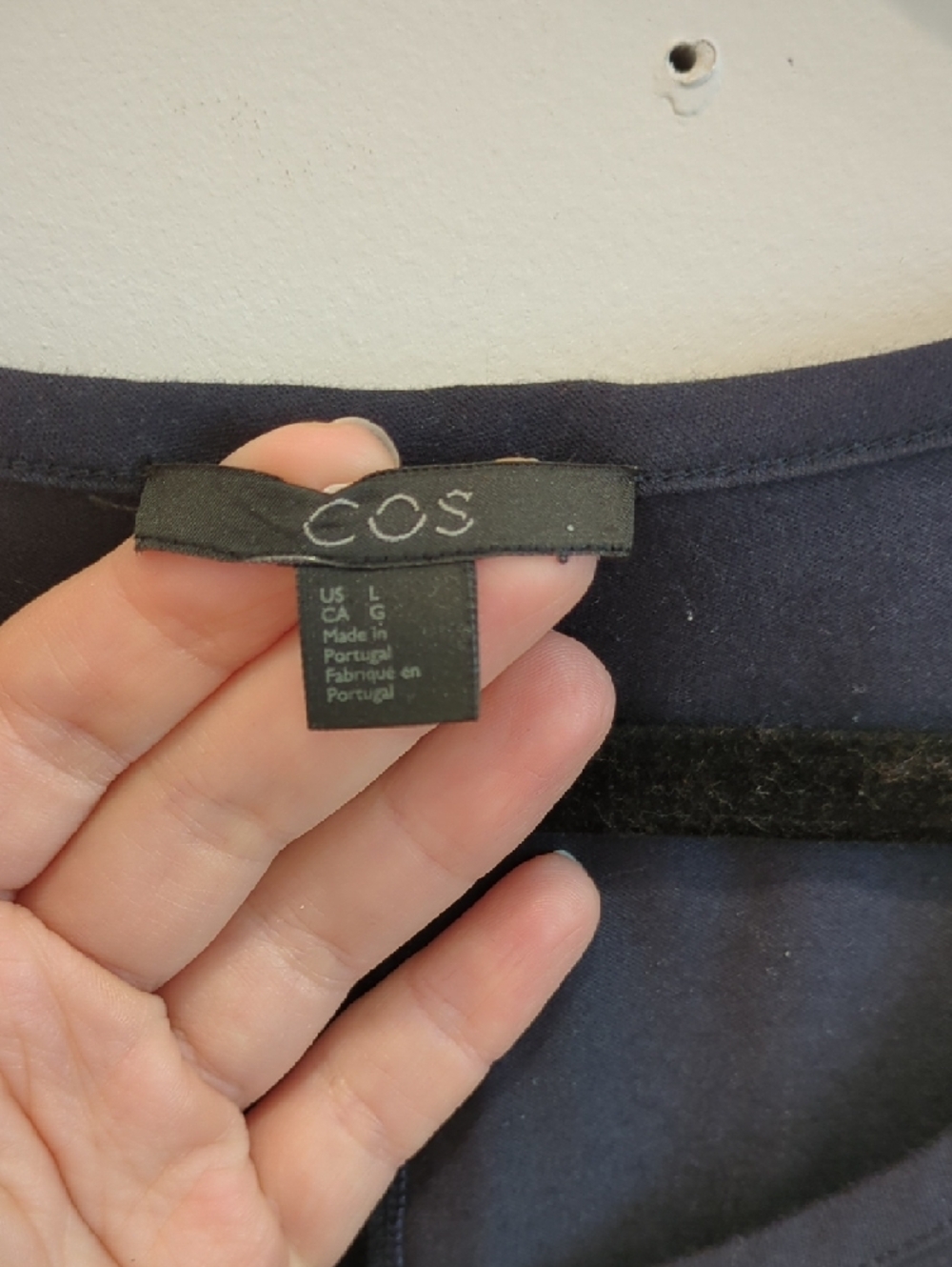 COS Navy Black Minimalist Tank Swing Dress Size Large Basic Normcore Capsule - Picture 2 of 8